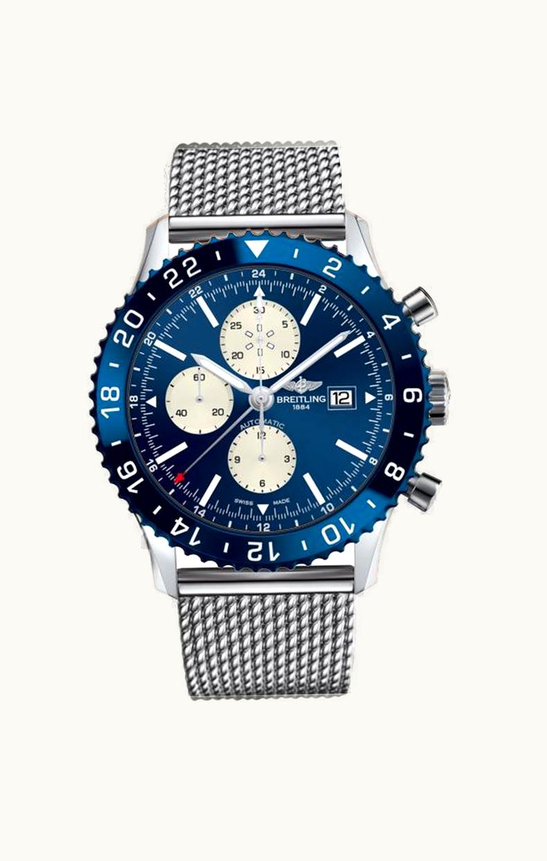 Breitling Chronoliner Stainless Steel / Blue / Bracelet